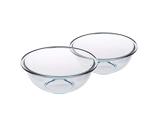 Pyrex Prepware 1 1 2 quart Mixing Bowl Clear pack Of 2