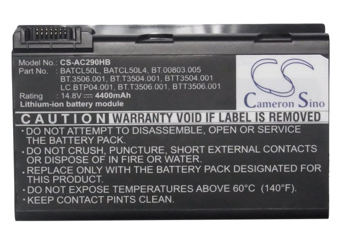 Acer Aspire 9010 Aspire 9100 Series Aspire 9100WLM Replacement Battery BatteryClerkcom Laptop and Notebook