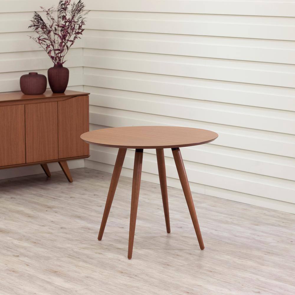 Manhattan Comfort Athena 35.43 in. Round Maple Cream MDF Dining Table (Seats 4) 1027452