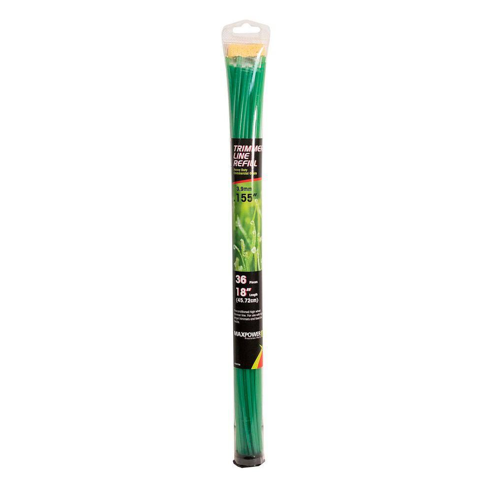 MaxPower 0.155 in. X 18 in. Green Trimmer Line Refill 36 Count 333750