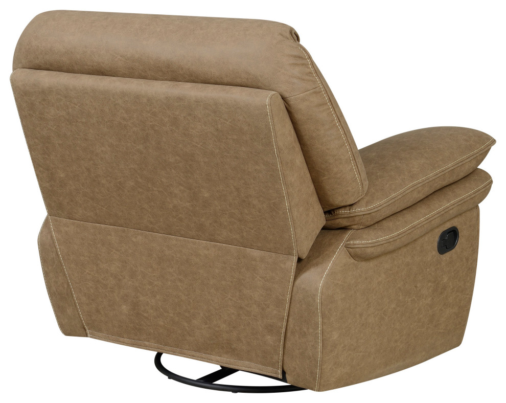 Kelly Swivel Recliner Glider  Desert Sand   Contemporary   Recliner Chairs   by Lorino Home  Houzz