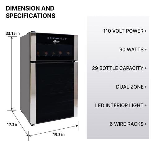 Koolatron WC29 Elite Series 20 Inch Black Wine Cooler