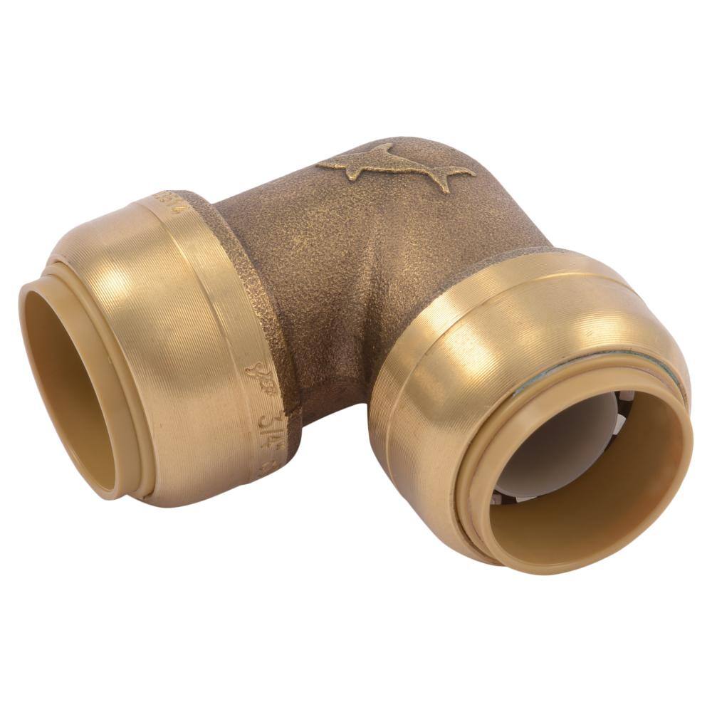 SharkBite 34 in. Push-to-Connect Brass 90-Degree Elbow Fitting Pro Pack (4-Pack) U256LFJ4