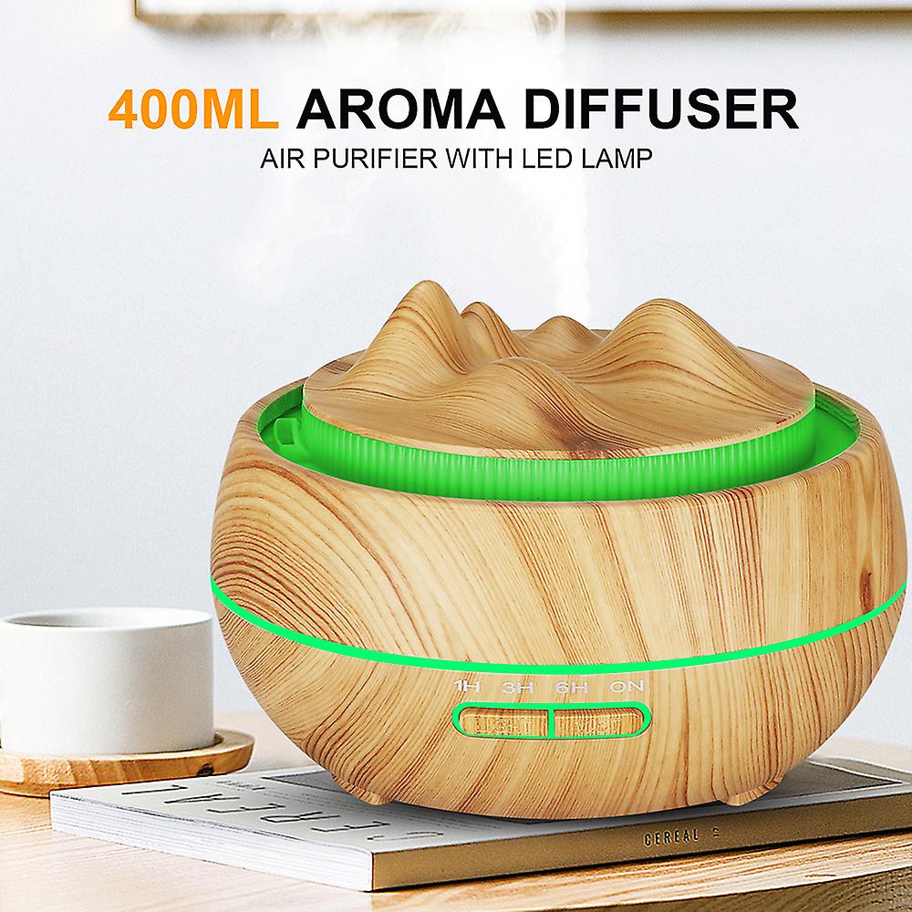 Black Aroma Diffuser Air Humidifier Essential Oil Set With 7 Led Light Settings For Home Office Car Eu 110-220v