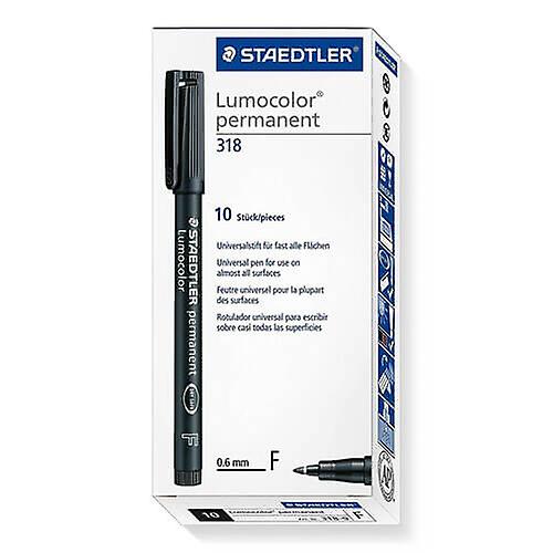 Staedtler Lumocolor 0.6mm Fine Permanent Pen 10pcs