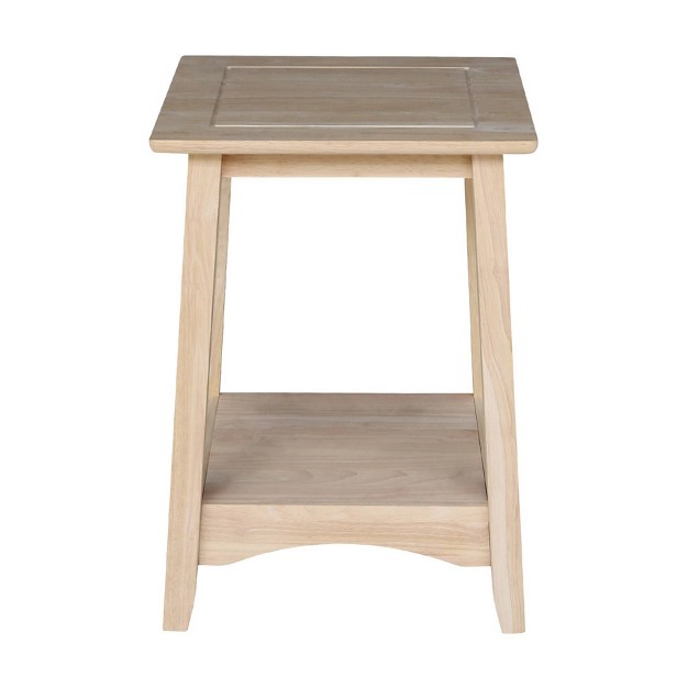 Bombay Tall End Table Unfinished International Concepts