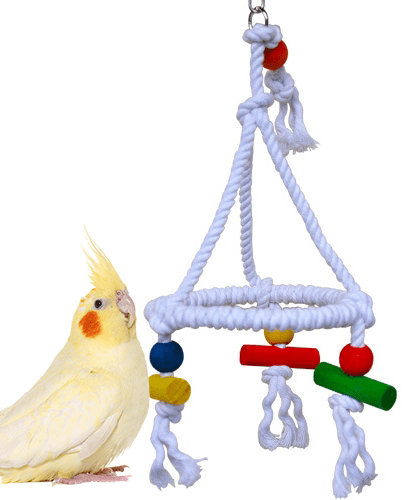 Bonka Bird Toys 1422 Rope Pyramid Small Swing Bird Toy