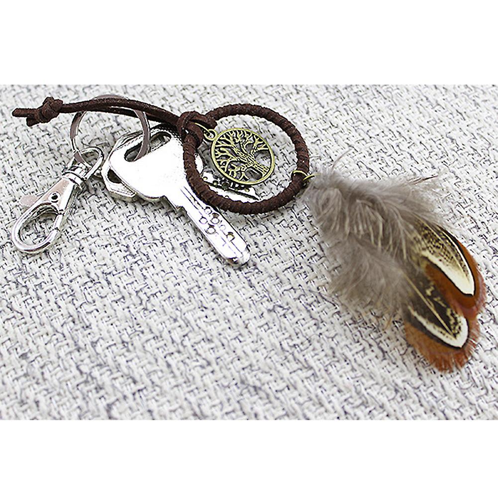 Key Chain Car Accessories Car Key Chain Feather Wallet Pendant Gift