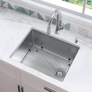 Glacier Bay All-in-One Undermount Stainless Steel 23 in. Kitchen Sink VUR2318PA1