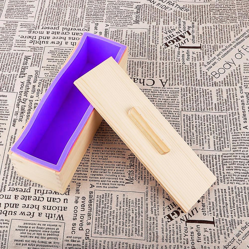 1200ML Rectangle Silicone Soap Mold with Lid DIY Tool for Baking Cake Ice Chocolate