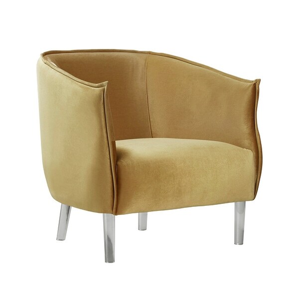 Vianne Velvet/ Acrylic Leg Accent Chair by iNSPIRE Q Bold