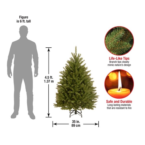 National Tree Company 4.5 ft. Fir Prelit or Unlit Artificial Hinged Tree