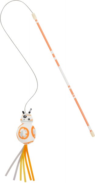 STAR WARS BB-8 Teaser Wand Cat Toy， with Catnip