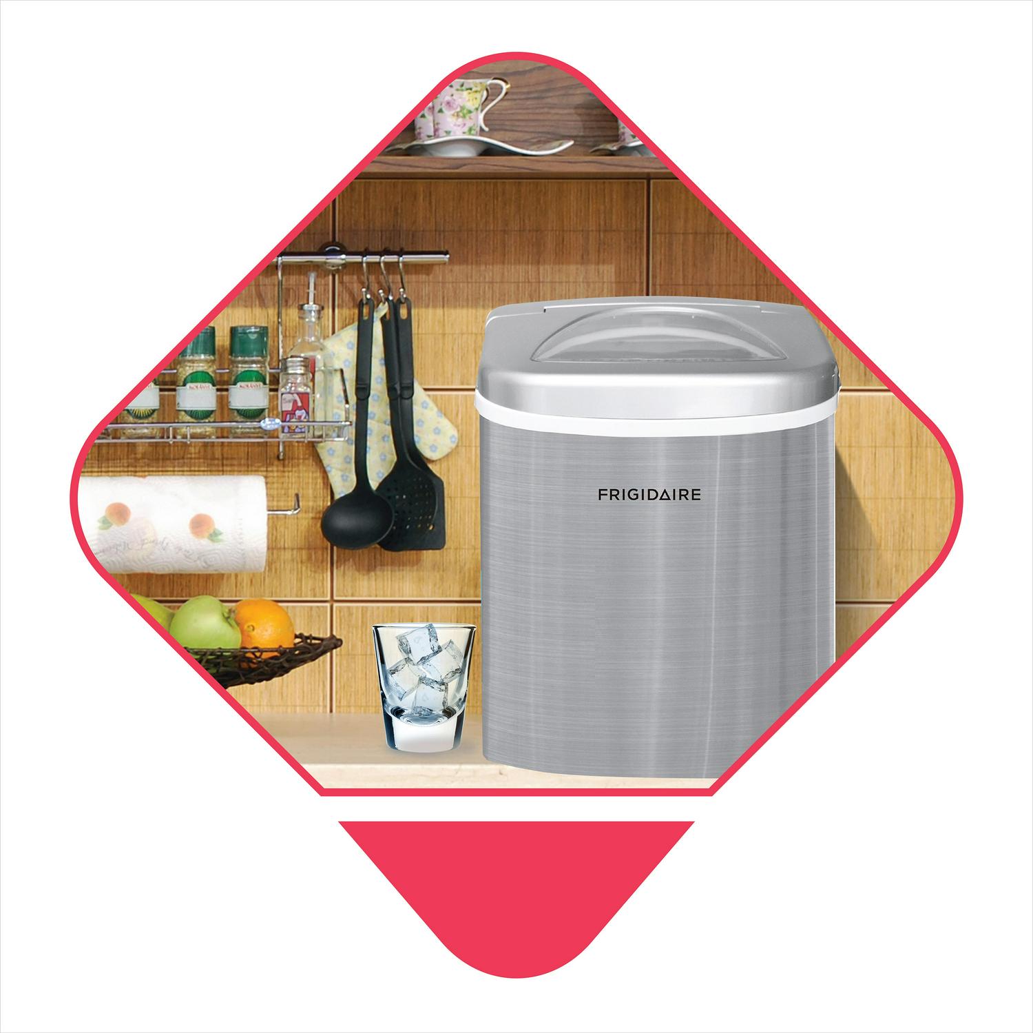 Frigidaire 26lb Portable Countertop Ice Maker  EFIC108  SILVER