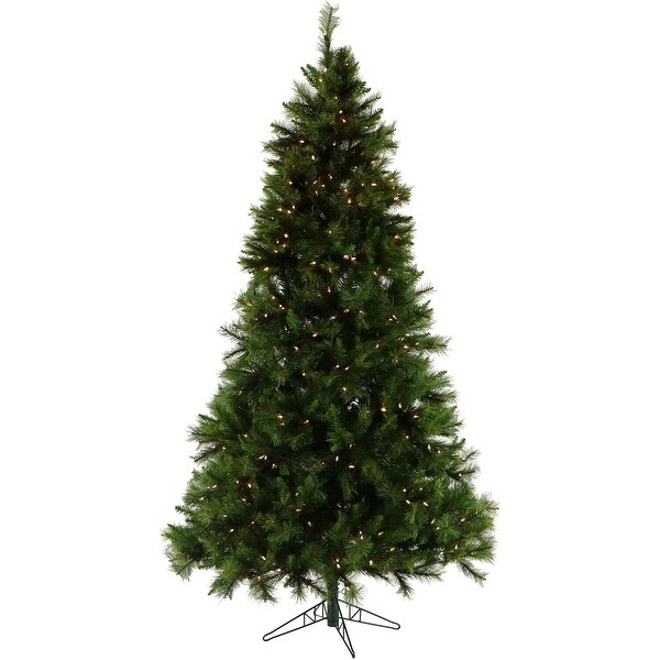 Christmas Time 7.5Ft. Pennsylvania Pine Artificial Christmas Tree with Clear LED String Lighting