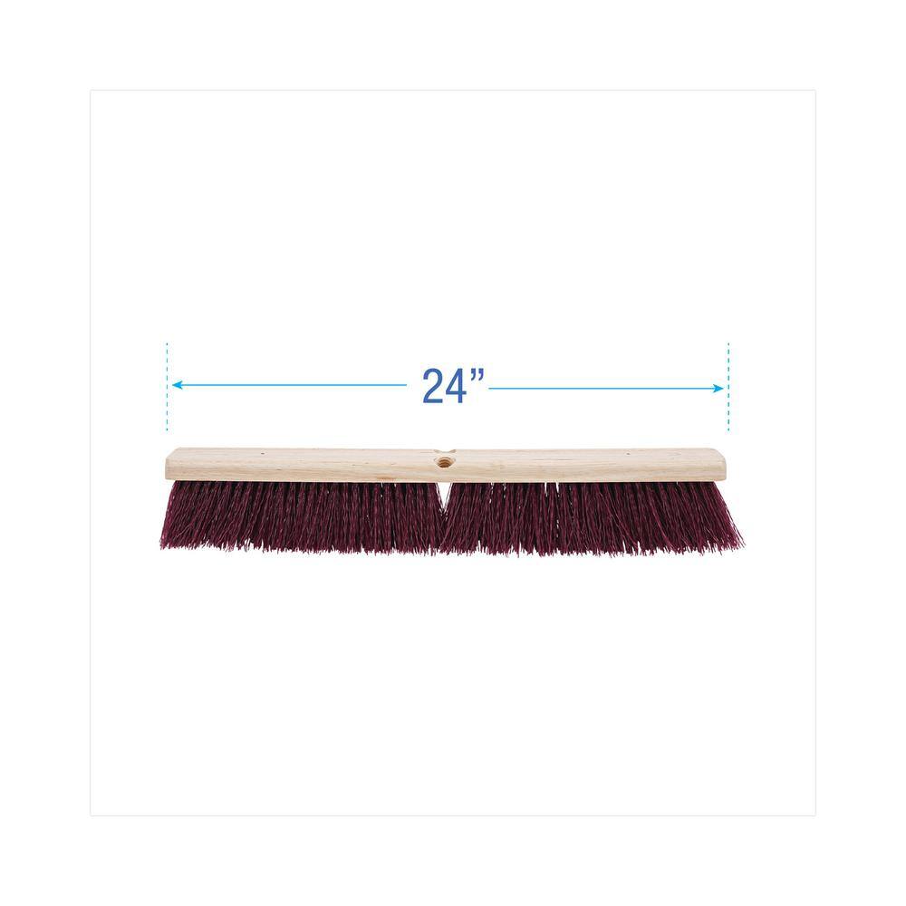 ProLine 24 in. Maroon Stiff Polypropylene Floor Brush Head with 31-4 in Brush BWK20324