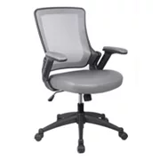 Techni Mobili Mesh Back Faux-Leather Desk Chair