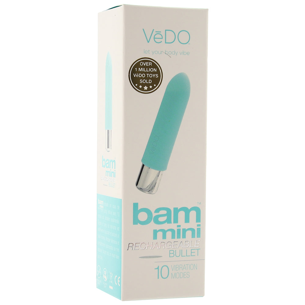 Bam Mini Rechargeable Bullet Vibe in Tease Me Turquoise