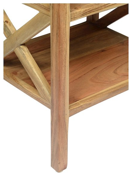 Global Archive X Side Accent Table  Natural   Transitional   Side Tables And End Tables   by BisonOffice  Houzz