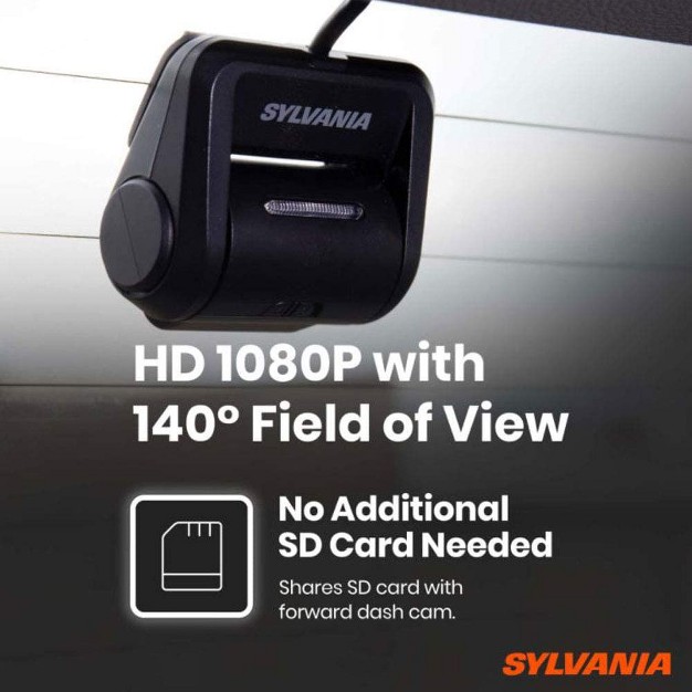 Sylvania Roadsight Stealth Combined 280 Degree View Dash Camera And Rear Camera Bundle With 32gb Memory Card Loop Recording And G Sensor