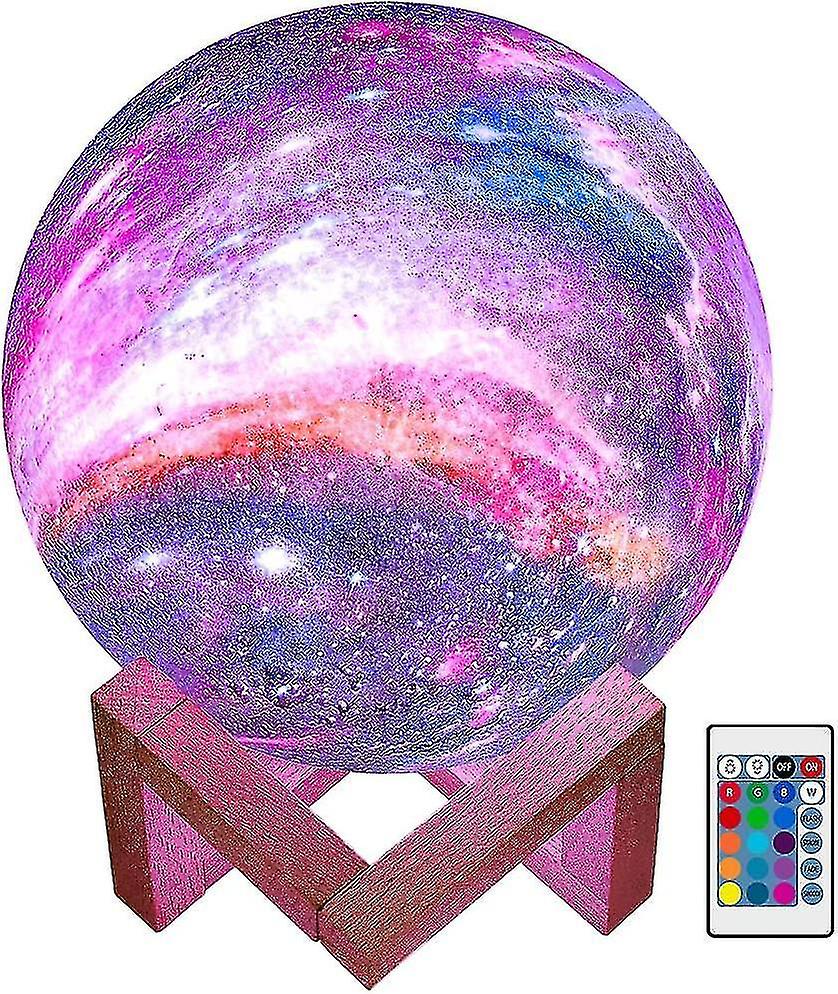 Liangnv Moon Lamp Galaxy Lamp 5.9 Inch 16 Colors Led 3d Moon Light， Remote and Touch Control Lava Lamp