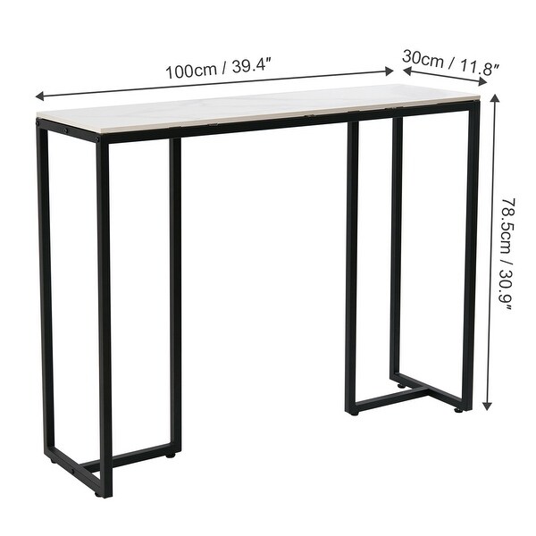 Modern Marble Entryway Console Table - W 39.4