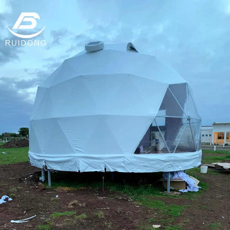 China Made Luxury Outdoor Dome Tent PVC Hotel Glamping Camping Igloo House Dome Geodesic Tents