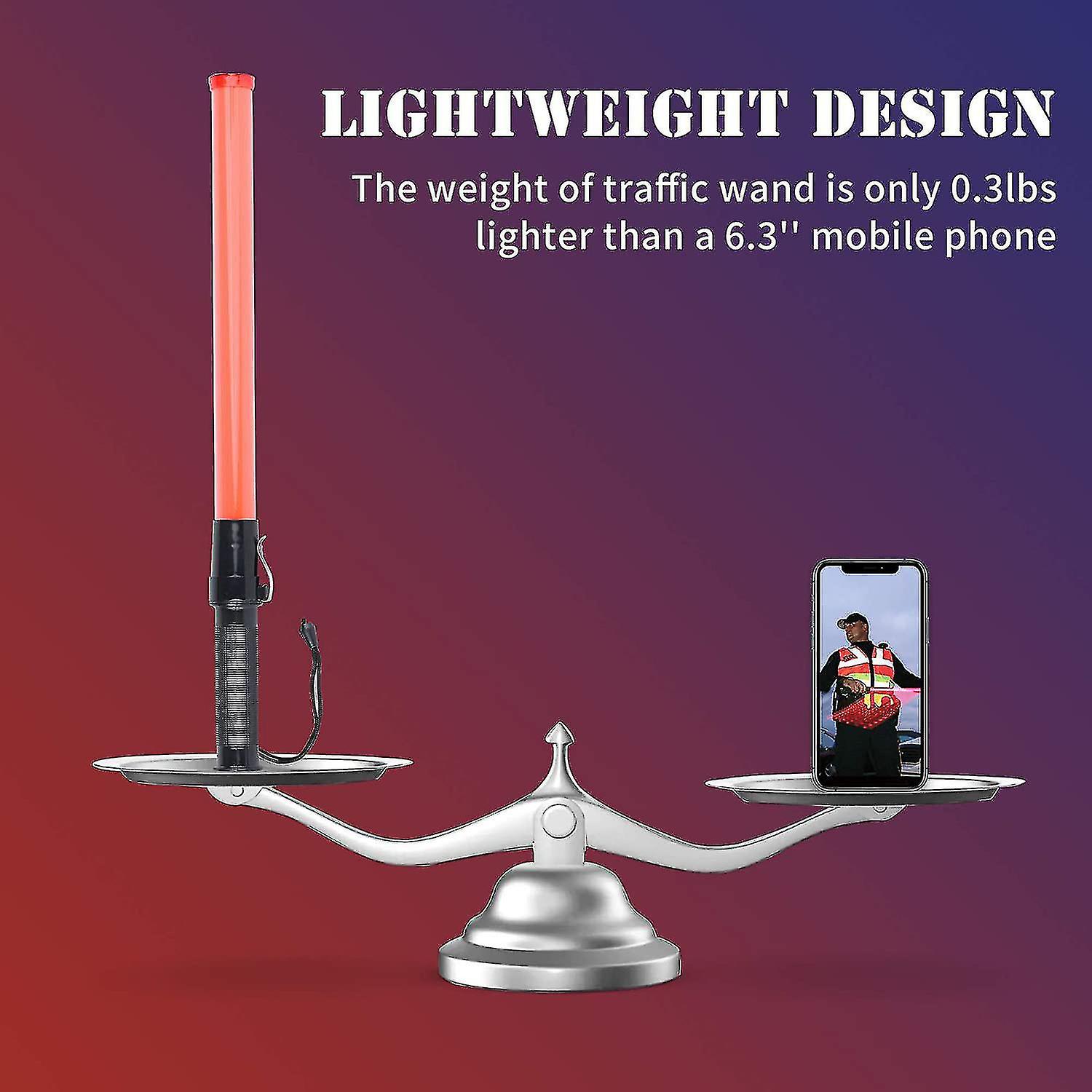 2pack 21inch Signal Safety Led Light Wands For Parking Guides