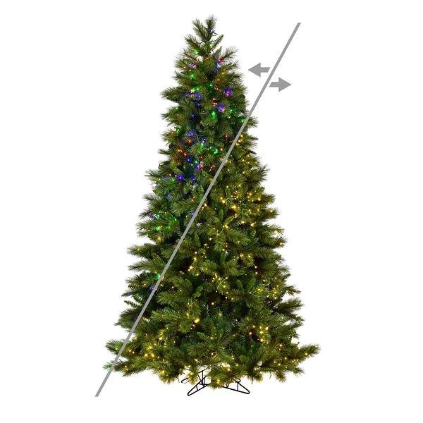 Vickerman 9' x 57 Brighton Pine Artificial Christmas Tree，LED Color Changing Lights