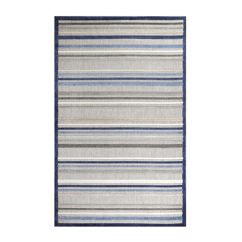 Superior Modern Casual Stripe Indoor Outdoor Area Rug