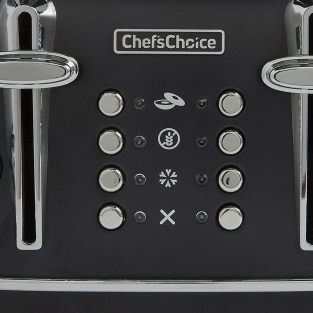 Chef x27 schoice Gourmezza 4 slice Toaster With 5 Functions And 6 Shade Settings In Matte Black ttcc4smb13