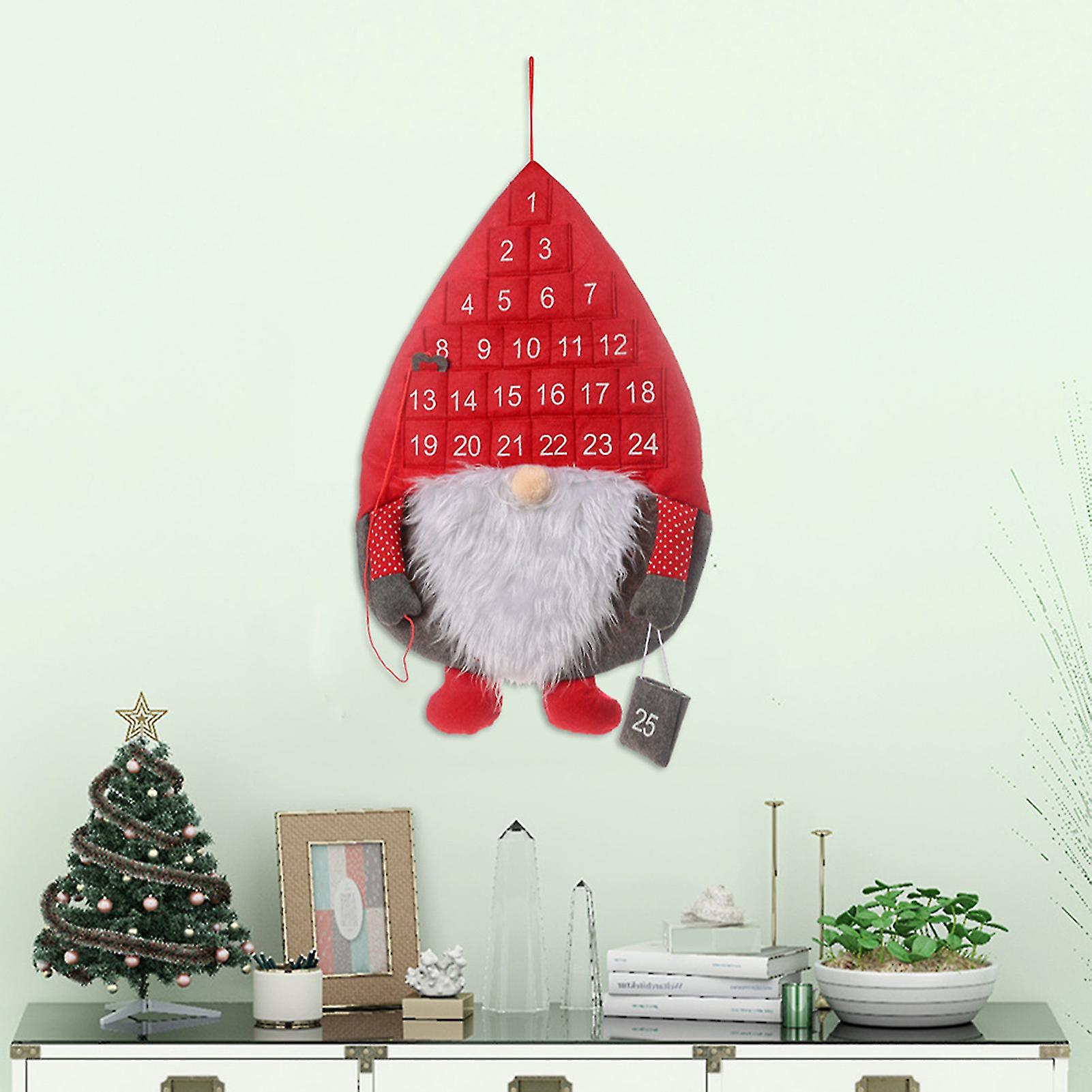 Christmas Style Calendar Exquisite Fabric Creative Dwarf Shape Hanging Calendar For Home