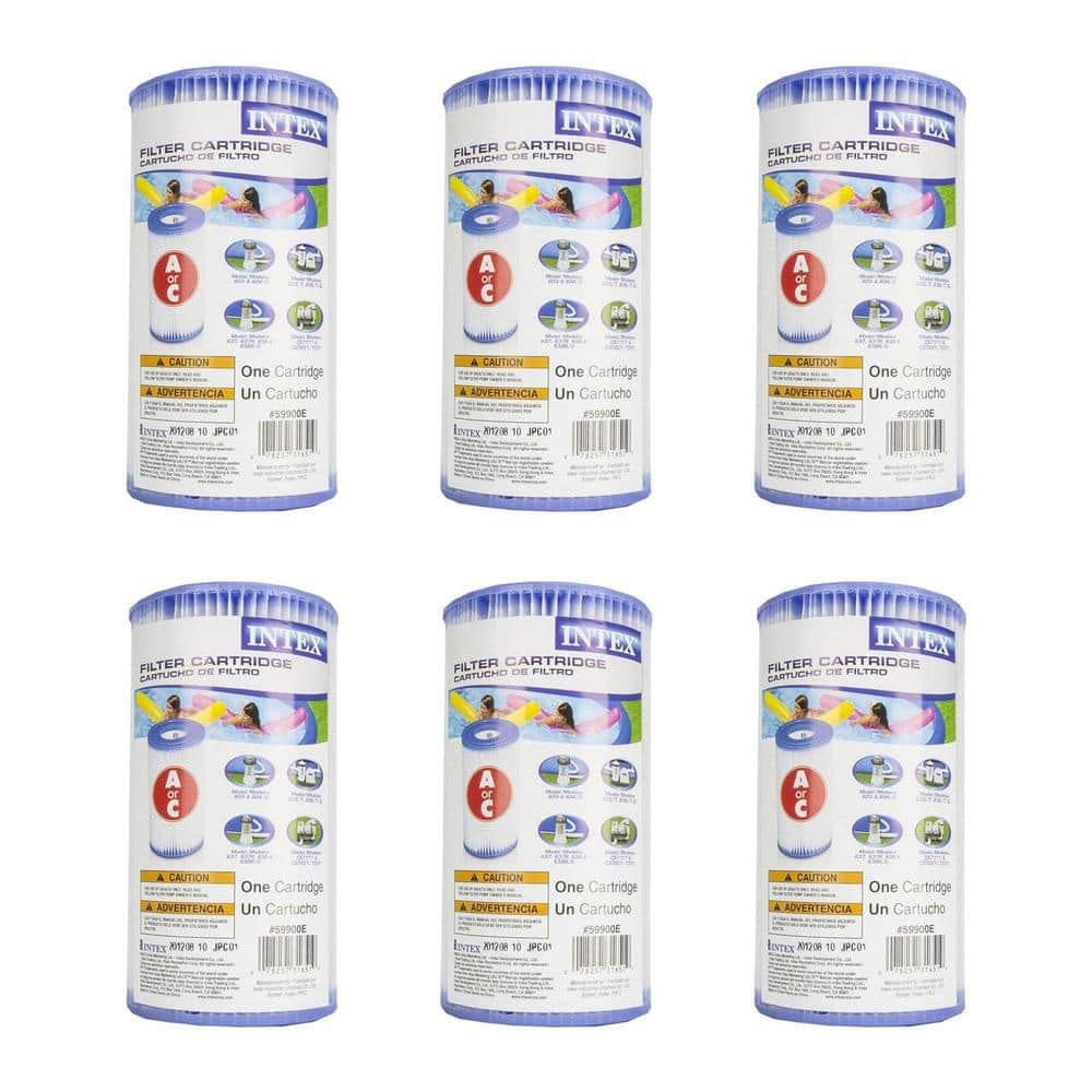 Intex 12 ft. x 30 in. Swimming Pool, Cleaning Kit, and Replacement Filters (6-Pack) 28211EH + 28002E + 6 x 29000E