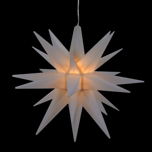 White Led Lighted Battery Operated Moravian Star Christmas Decoration