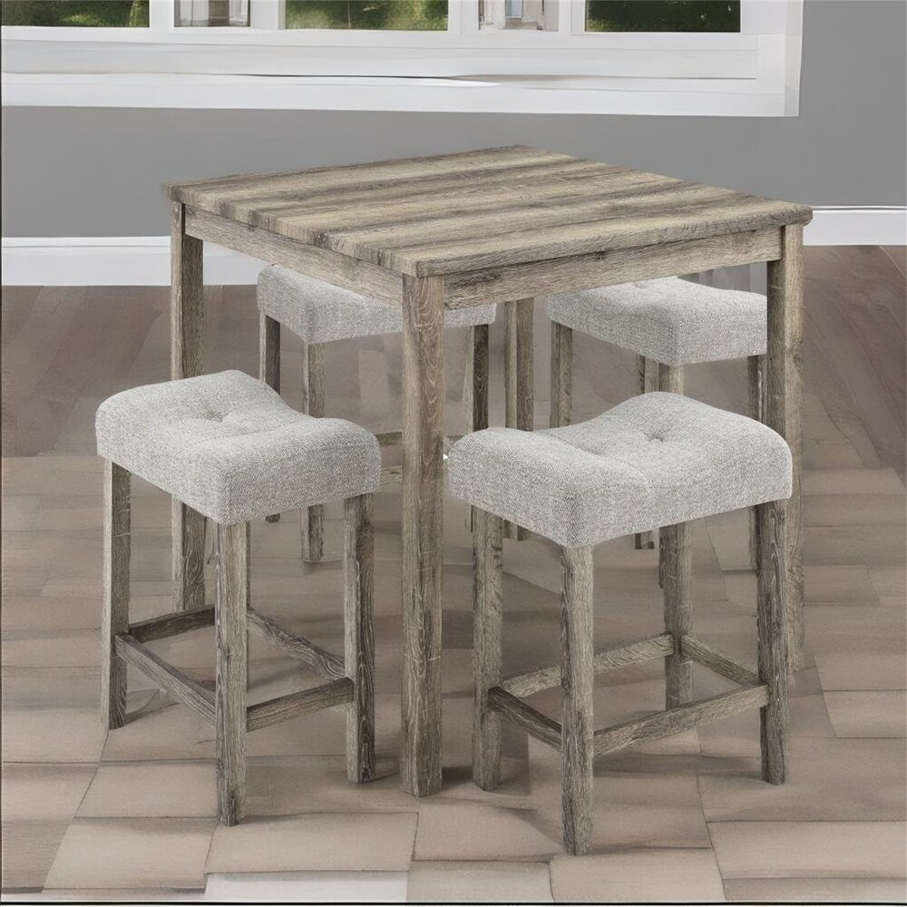 Solid Wood 5 Piece Dining Table Set for Living Room