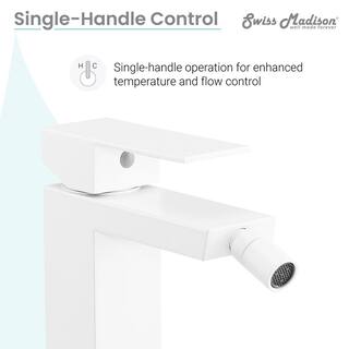 Swiss Madison Concorde Single-Handle Bidet Faucet in Matte White SM-DF80MW