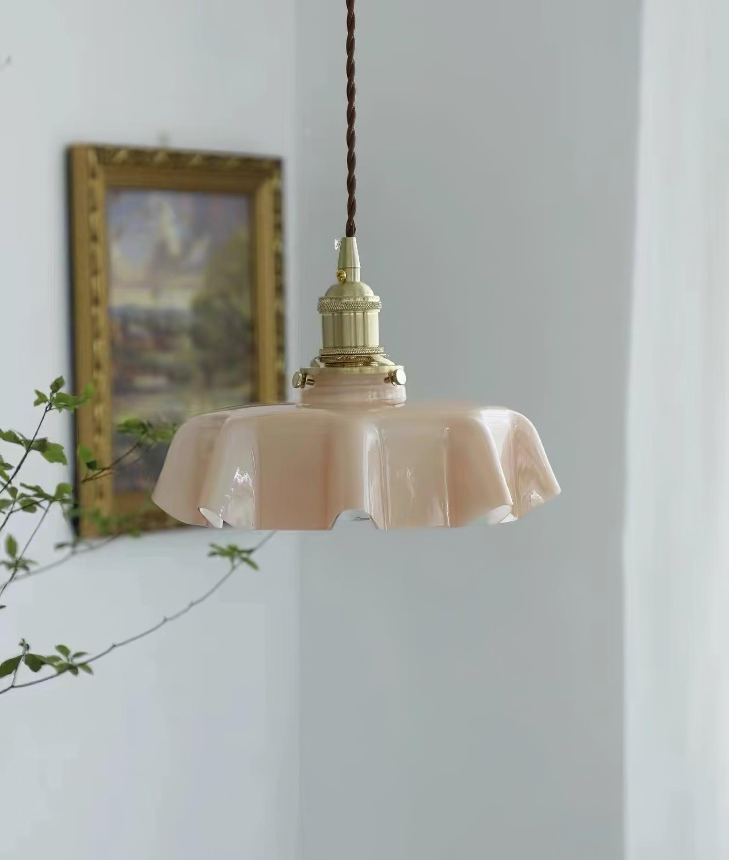 French Flower Pendant Swag Light