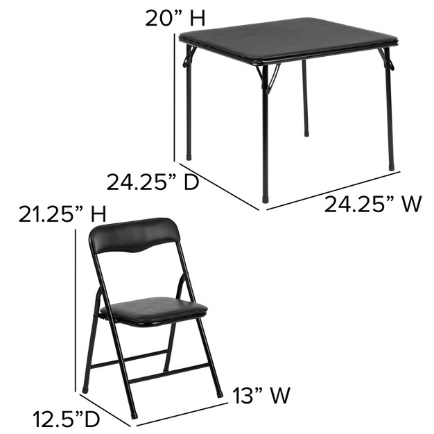 Onesstop Kids 3 Piece Folding Table And Chair Set Kids Activity Table Set