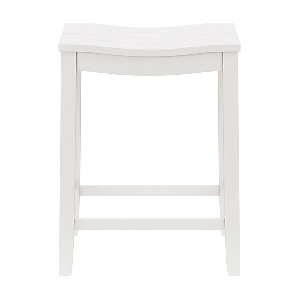 Hillsdale Fiddler Wood Backless Counter Height Stool， White