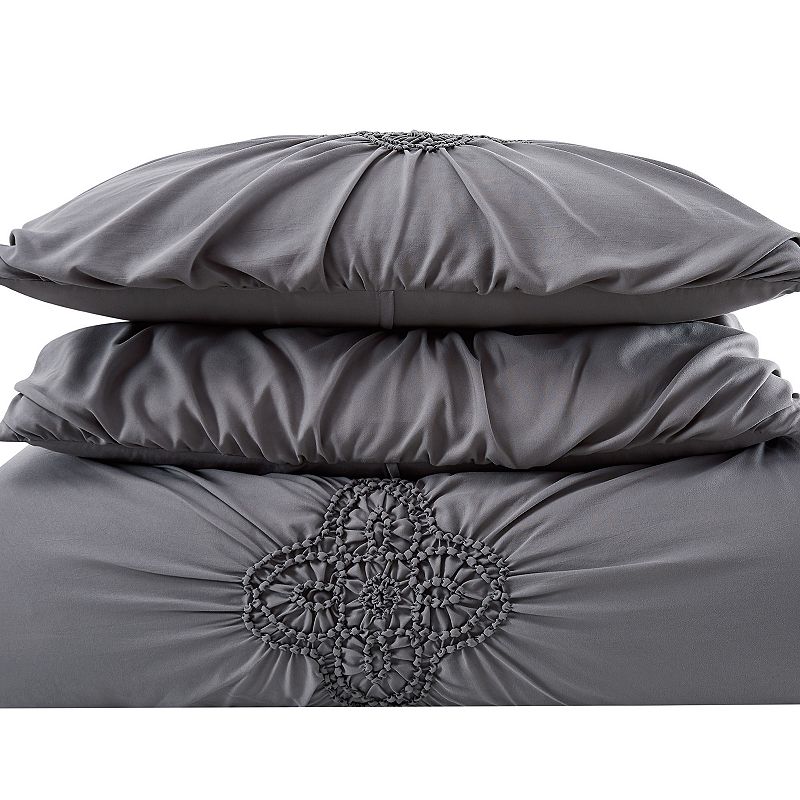 Christian Siriano New York? Georgia Rouched 3-Piece Duvet Cover Set