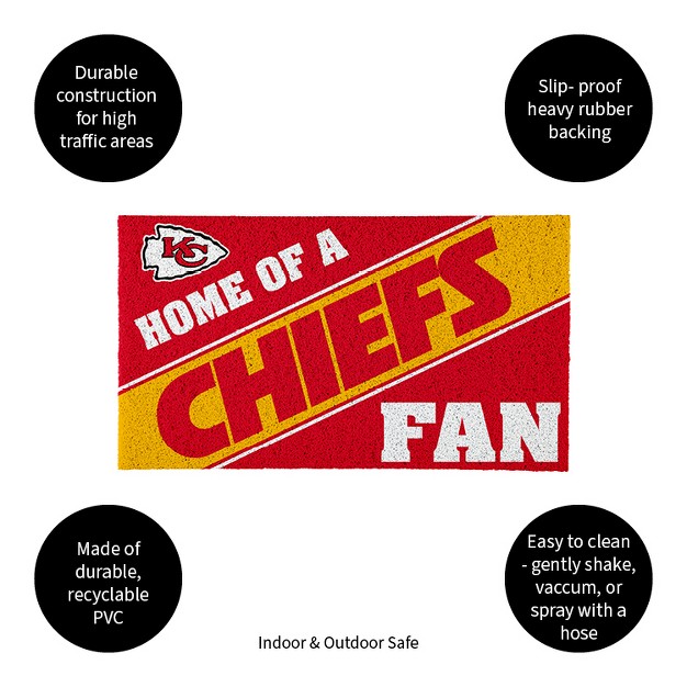 Evergreen Kansas City Chiefs Pvc Mat Color