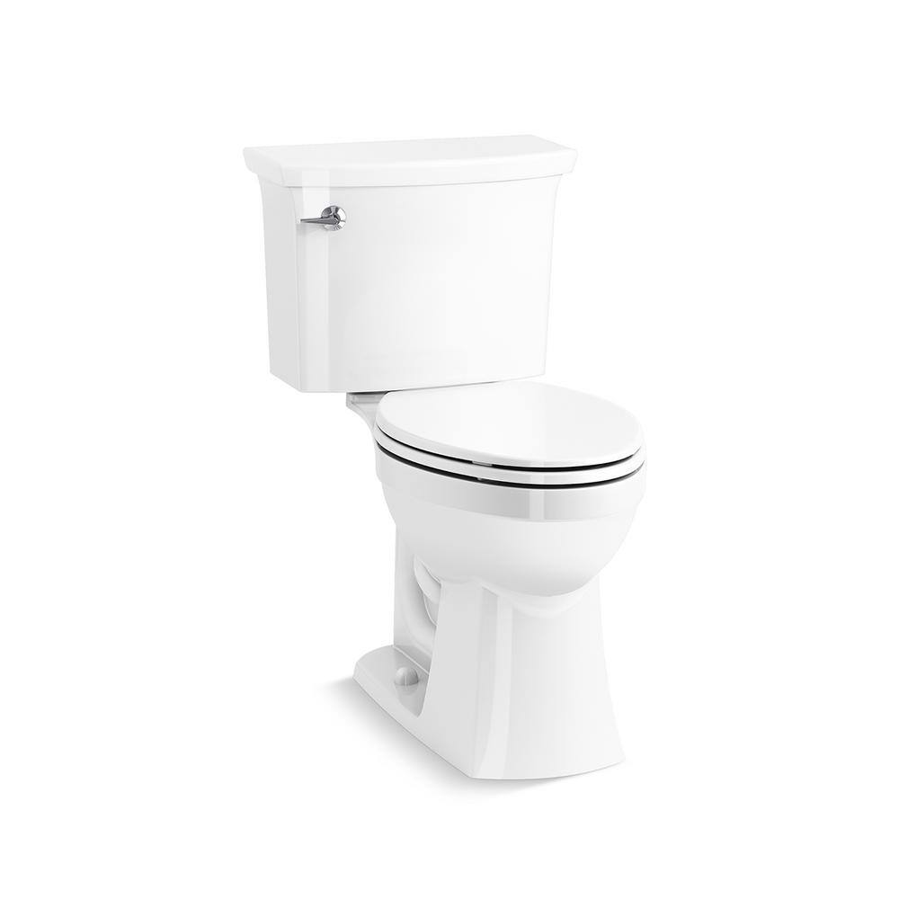 KOHLER Elmbrook Complete Solution 2-piece 1.28 GPF Single Flush Elongated Toilet in. White (Seat Included ) 33201-0