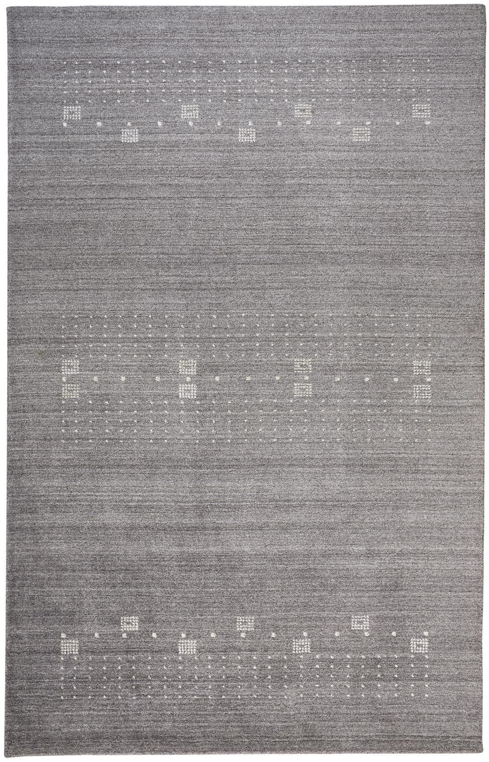 Yurie Hand Knotted Gray and Ivory Rug by BD Fine