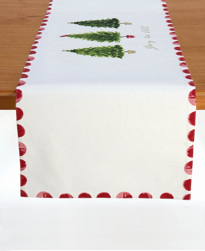 Tableau Holiday Tree Table Runner 72 x 14