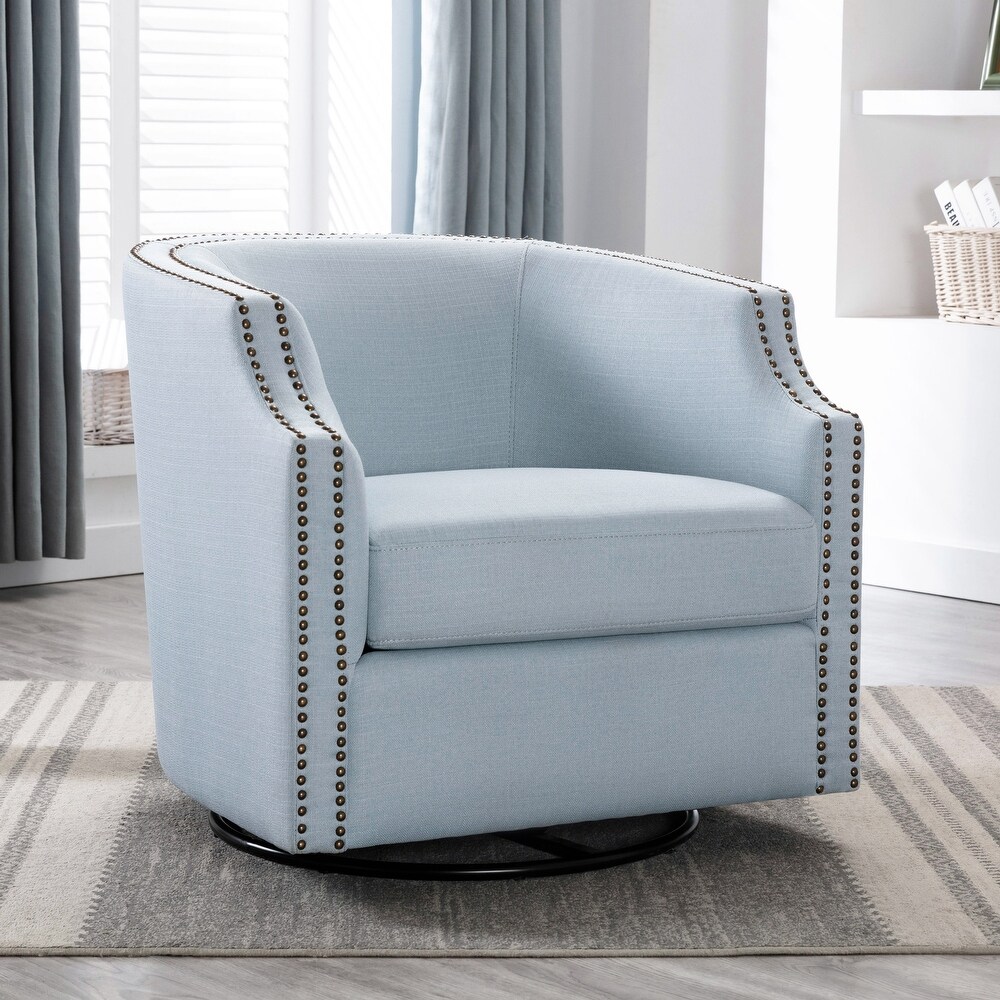 Adesso Swivel Glider Barrel Chair by Greyson Living