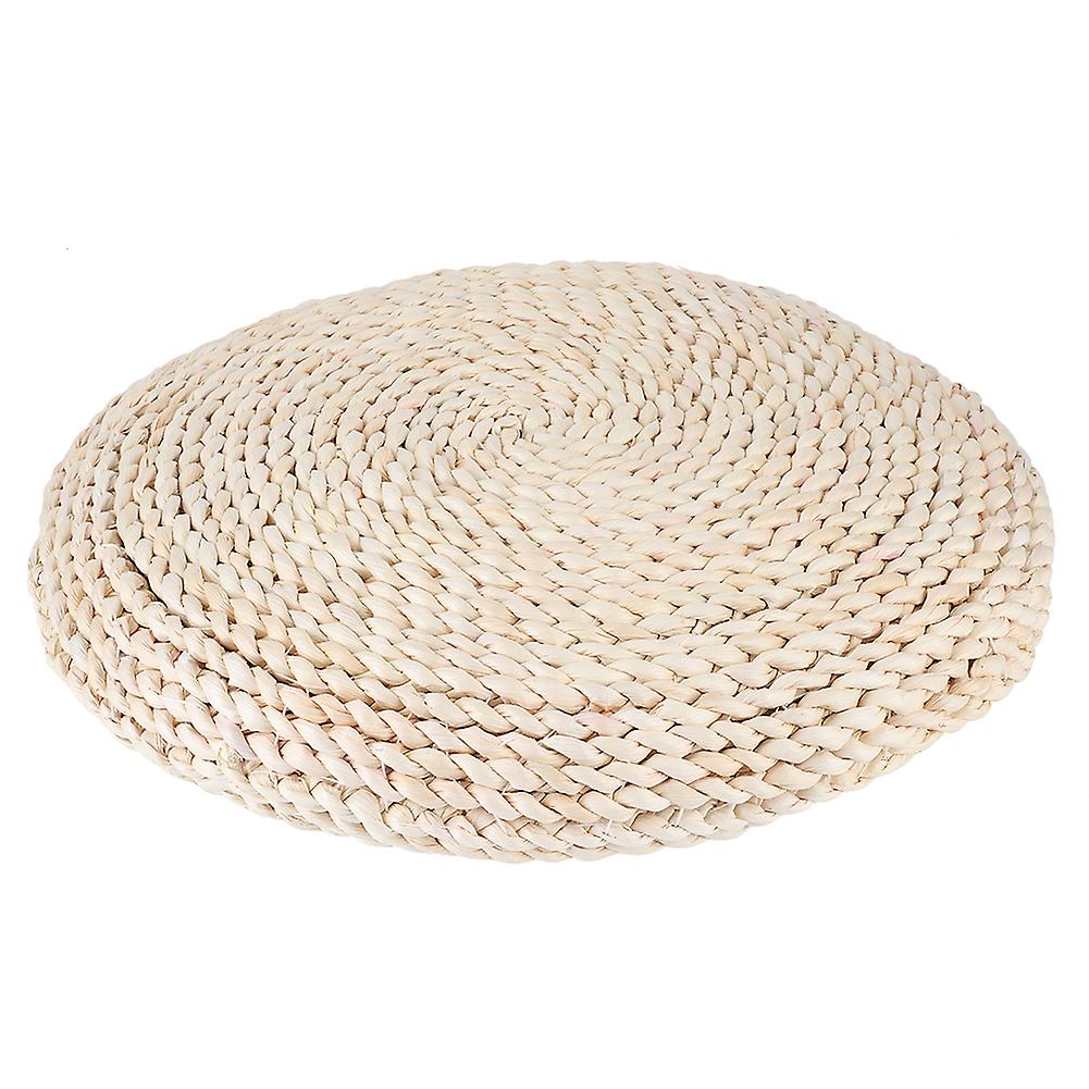 Japanese Style Round Tatami Hand Woven Floor Cushion Floor Pouf Mat For Meditation Yoga