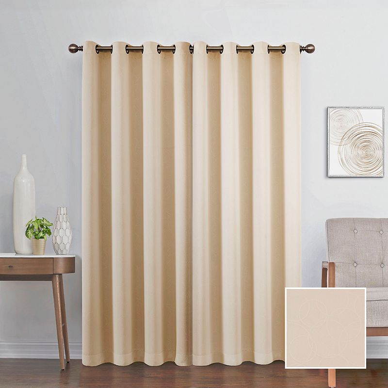 eclipse Round and Round Single Curtain Blackout 1-Panel Window Curtain