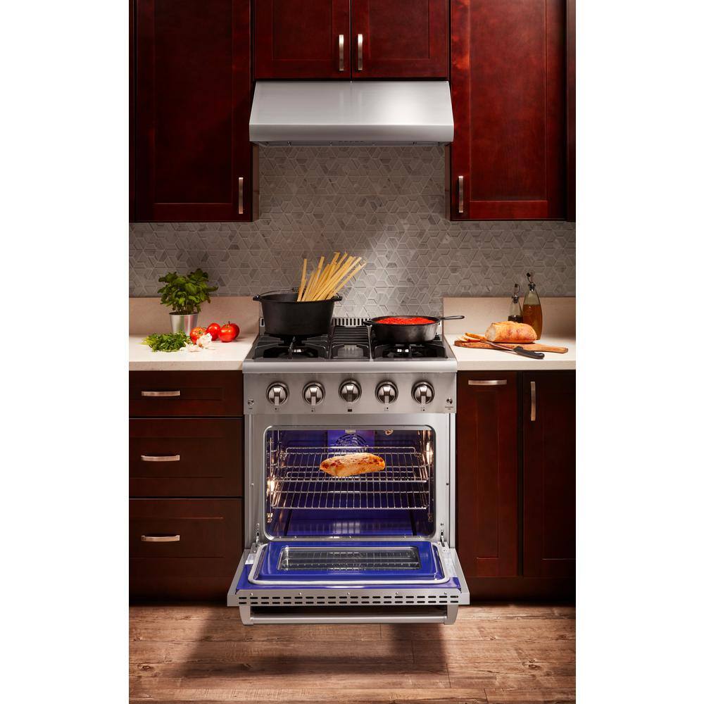 Thor Kitchen Pre-Converted Propane 30 in. 4.2 cu. ft. Gas Range in Stainless Steel HRG3080ULP