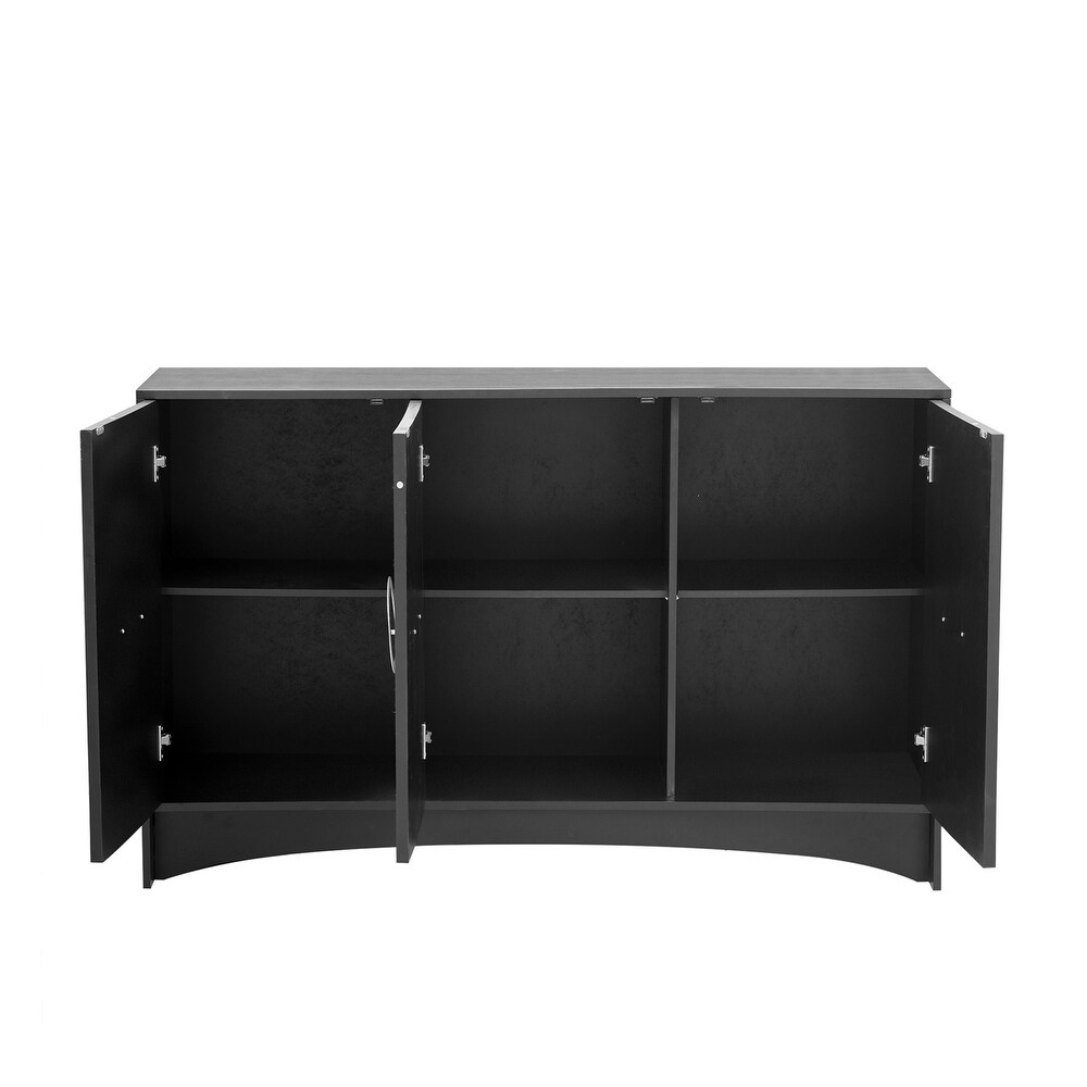 Storage Cabinet with Three Doors and Adjustable shelves Sideboard Buffet Cabinet for Entryway  Living room