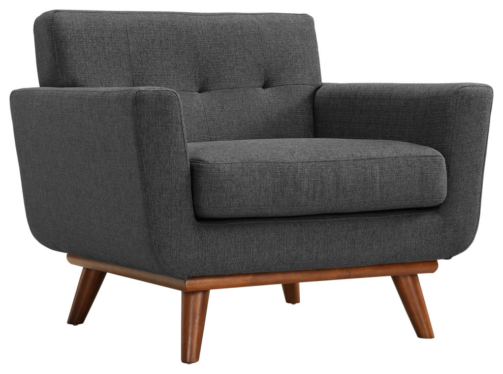 2 Piece Engage Armchair and Loveseat Set  Upholstered Fabric   Midcentury   Sofas   by PARMA HOME  Houzz